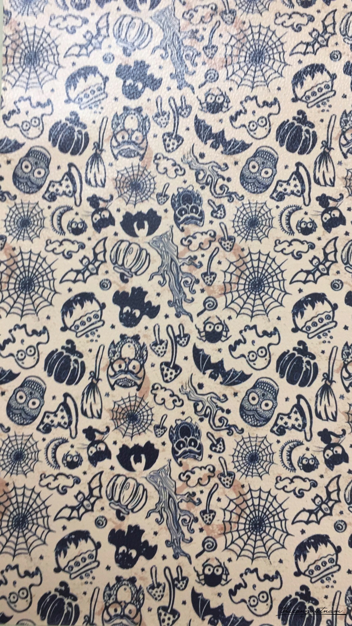 Vải Halloween giả da - MS7